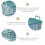 1Set Green Household Storage Basket Plastic Organizer Box with Handle 9