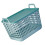 1Set Green Household Storage Basket Plastic Organizer Box with Handle 4