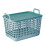 1Set Green Household Storage Basket Plastic Organizer Box with Handle 1