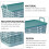 1Set Green Household Storage Basket Plastic Organizer Box with Handle 10