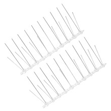 2Pcs Durable Stainless Steel Bird Spikes for Repelling Birds in Garden