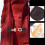 4 set PU a corno per cappotto, chiusura gancio legno 4