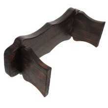 pouf basso in legno massiccio per meditazione giapponese