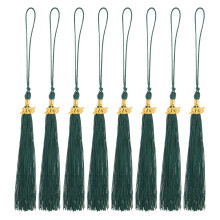 8Pièces Décorations Vert En Polyester Pendentif Métal