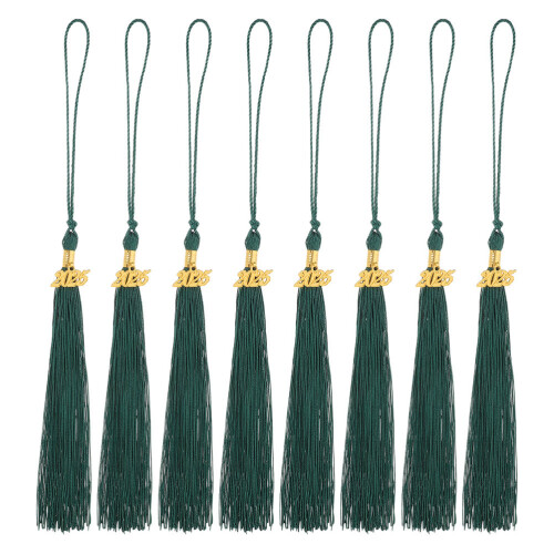 8Pièces Décorations Vert En Polyester Pendentif Métal