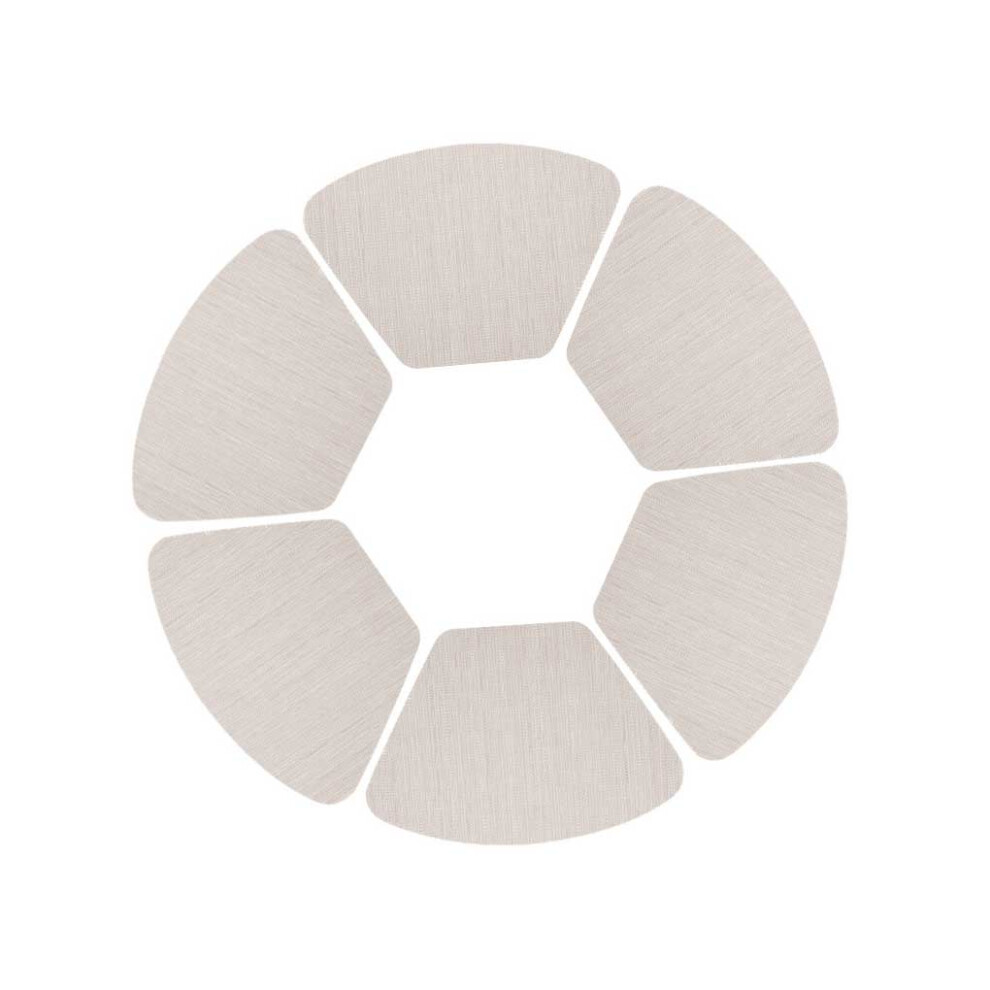 (Light Beige, 48x33CM) 6X Round Placemats Cup Coaster Multicolored Hotel Non-slippery Table-image-OPC-PKKJZ8B-NEW