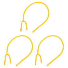 3pcs pvc stethoscope replacement tubing y-shaped soft tube yellow