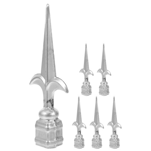 6pcs heavy duty fence finials for outdoor deck railing posts