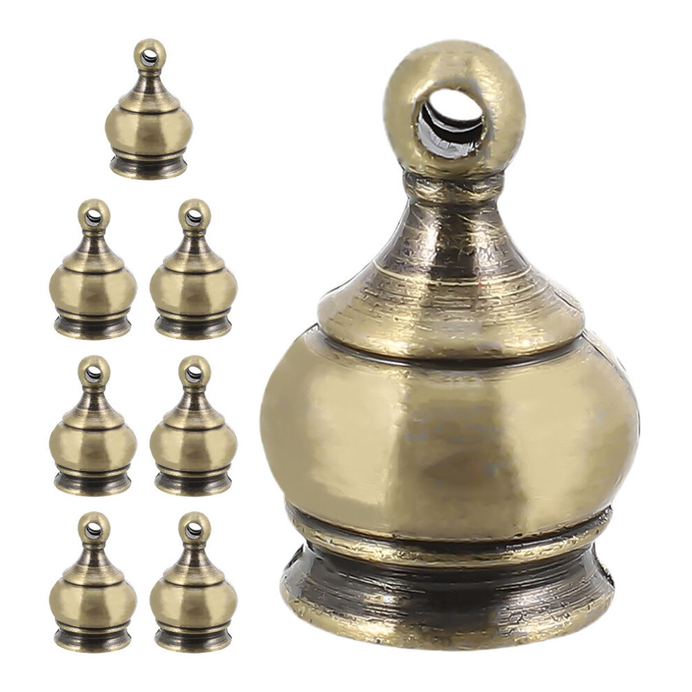 8 Pcs Brass Lamp Finial Caps For Shade Thread Lighting Decor 3231723648058