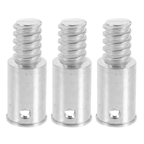 3pcs metal threaded tips for broom rods pole connector brush handles