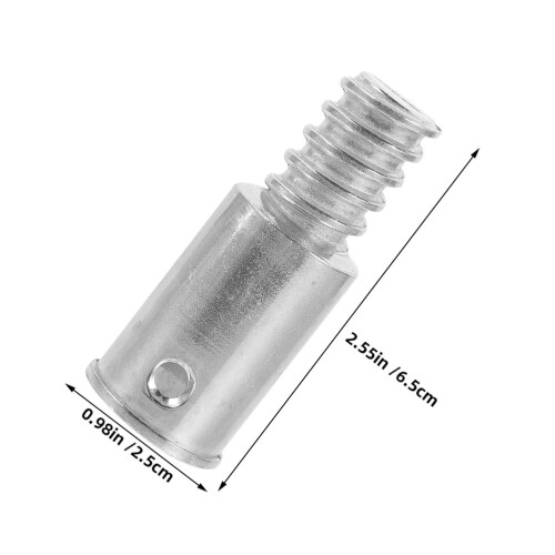 3pcs metal threaded tips for broom rods pole connector brush handles 1