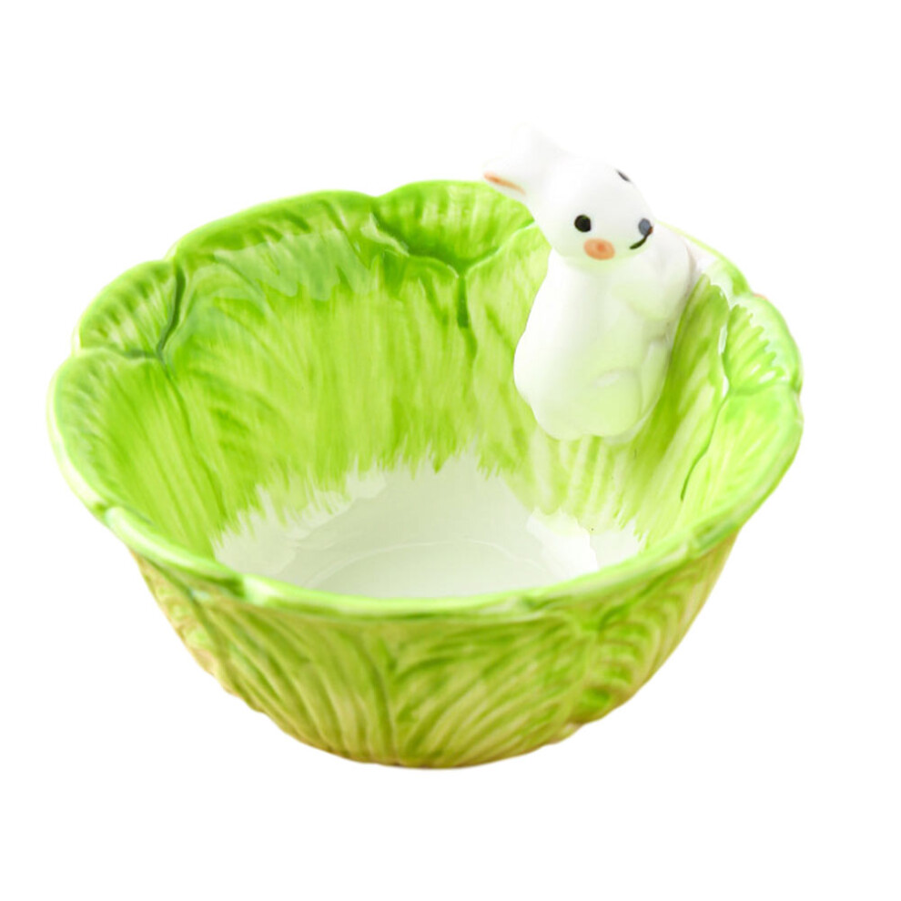 Creative Rabbit Ceramic Bowl For Kids Cartoon Animal Design Happyyami