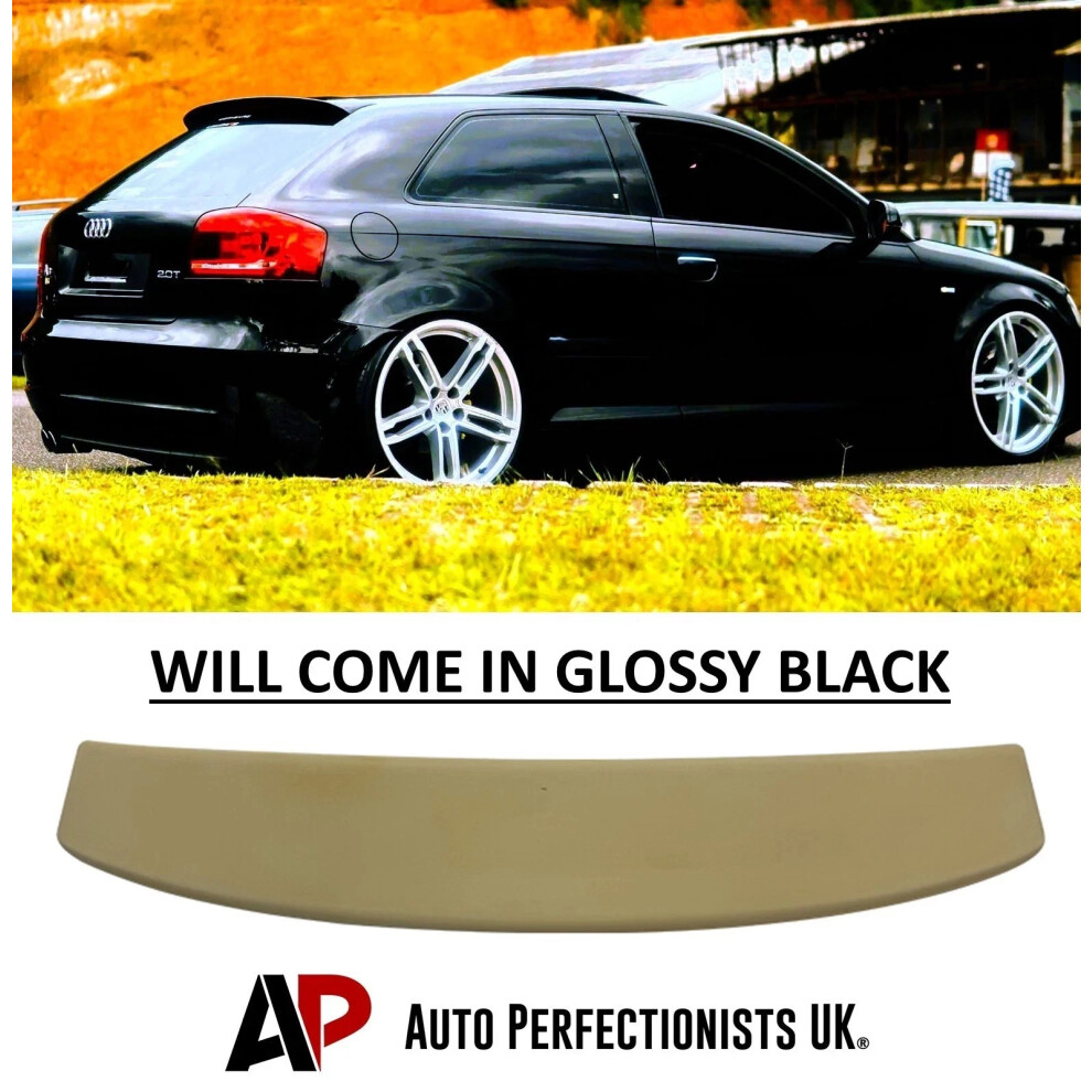 For Audi A3 8P 3 Door S3 Rear Spoiler 2003-2013 Black 5061072669750
