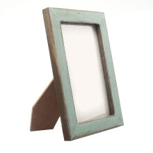 vintage 6-inch wooden photo frame for home decoration (light blue)
