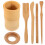 6 pcs bamboo tea set with storage bucket for tea ceremony 6