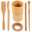 6 pcs bamboo tea set with storage bucket for tea ceremony 8