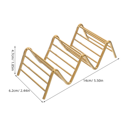 3Stk V-Form Taco Halter Gold Platzsparender Taco 1