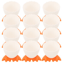12 pcs cartoon egg cups for soft boiled eggs breakfast holders