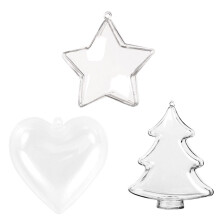 6Stk Hängender Weihnachtsbaumschmuck Transparent Ps Ornament