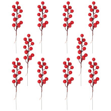 30Pcs Decorative Simulation Crabapple Stems for Indoor Home and Event
