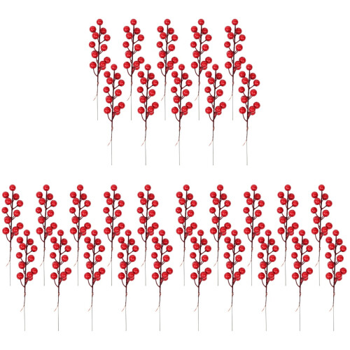 30Pcs Decorative Simulation Crabapple Stems for Indoor Home and Event 2