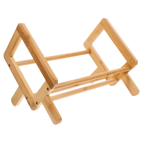 bamboo book rack reading holder kitchen recipe stand desktop organizer 2