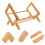 bamboo book rack reading holder kitchen recipe stand desktop organizer 4