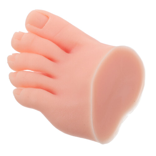 modelo pé silicone com unhas acrílicas realistas e flexíveis para manicure