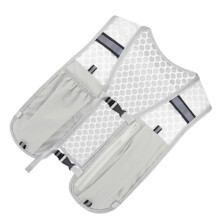 Running Hydration Vest for Women, Multi-Pocket Chest Pack, Lightweight, Earphone Port, Grey