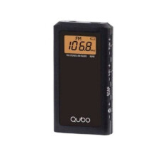 Qubo RD-10 Radio Portátil Digital AM/FM Negra con Auriculares y Presintonías