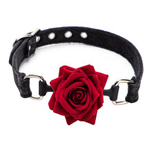Sexy Gags Leather Silicone Open Mouth Gag Ball Rose Flower Mouth Plug SM Size For Fetish Couples