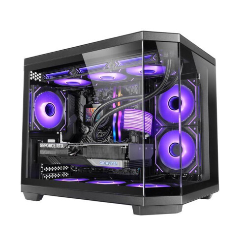 Caja Mini Torre - MARS GAMING - MC-3TCorem - Negro - Paneles de vidrio - Micro ATX