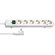 Grendosa Comfort-Line 6-Wege 2,00 m Weiß - Geerdeter Stecker TYP F