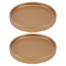 2pcs 15x15x1.8cm ceramic cement flowerpot drip tray for garden balcony