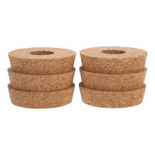6Pcs Brown Cork Planter Lids with Hole for Glass Terrarium Vase Decor