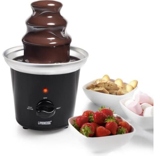 Princess Chocolate fountain 292994 black stainless bowl with quick heating