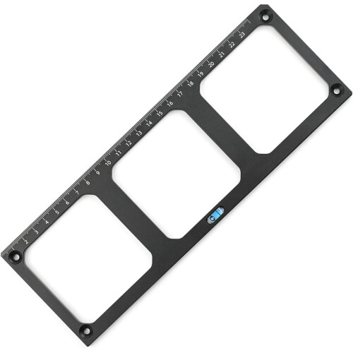 86 Type Switch Socket Template 3 Square Holes Aluminum Alloy Hole Opening Marking Tool Bottom Box Mounting Locator 1