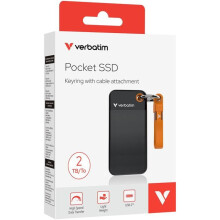 Externe SSD-schijf - VERBATIM - Pocket - 2 To - Zwart / Oranje