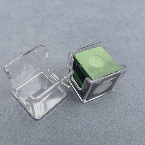 Billiard Cue Chalk Box, Acrylic Pool Cue Storage, Cube-Shape Clear Cube Box, Nine Ball Accessory, Pool Table Accessories 2