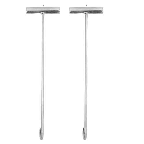 2 uds. para tapas de con mango T, plata
