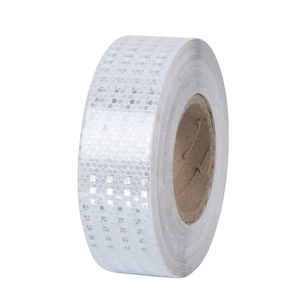 Reflective Tape 2 Inch X 131 Feet, Night Safety Warning Tape For Vehicles, Ships, Road Transport Facilities Bianco 9354506784447