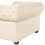 Beliani Armchair CHESTERFIELD Leather Light Beige 7