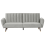 Beliani Sofa Bed 3 Seater VIMMERBY Velvet Light Grey 1