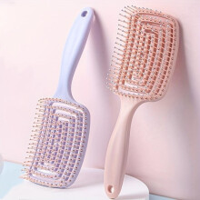 (glitter, one-size) Hollow Out Hair Brush, 1pc Scalp Massage Comb, Wet And Dry Hair Detailing Comb, Hair Styling Comb For Women, Girls, Men, Stylists, Barber