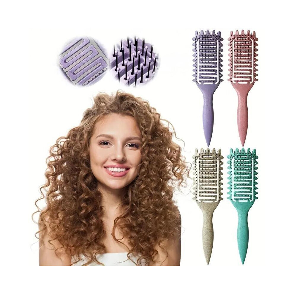 (Turquoise Green, 1 Count) Anti-static Hair Comb, 1 Count Scalp Massage Comb, Curly Hair Detangling & Styling Tool, Heatless Hairdressing Comb for Wom