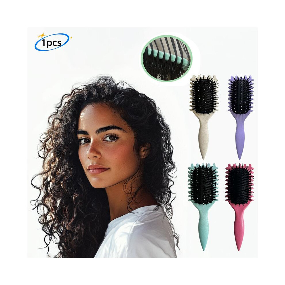 (Multicolor, Pink) Hair Styling Comb, 1 Count Hair Grooming Brush, Scalp Massage Comb, Curly Hair Detangling Tool, Heatless Styling Tool for Women & G