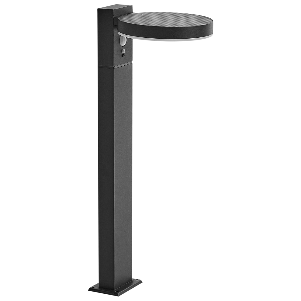 Solar Outdoor LED Bollard Lamp PARKERS with Motion Sensor Black