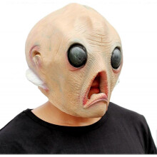 Realistic Mask Alien Mask Halloween Head Masks Deluxe Novelty Halloween Costume Party Latex Head Mask