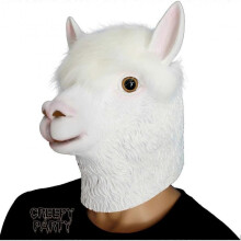Animal Mask Costume Novelty Halloween Costume Party Latex Animal Head Mask Alpaca Mask