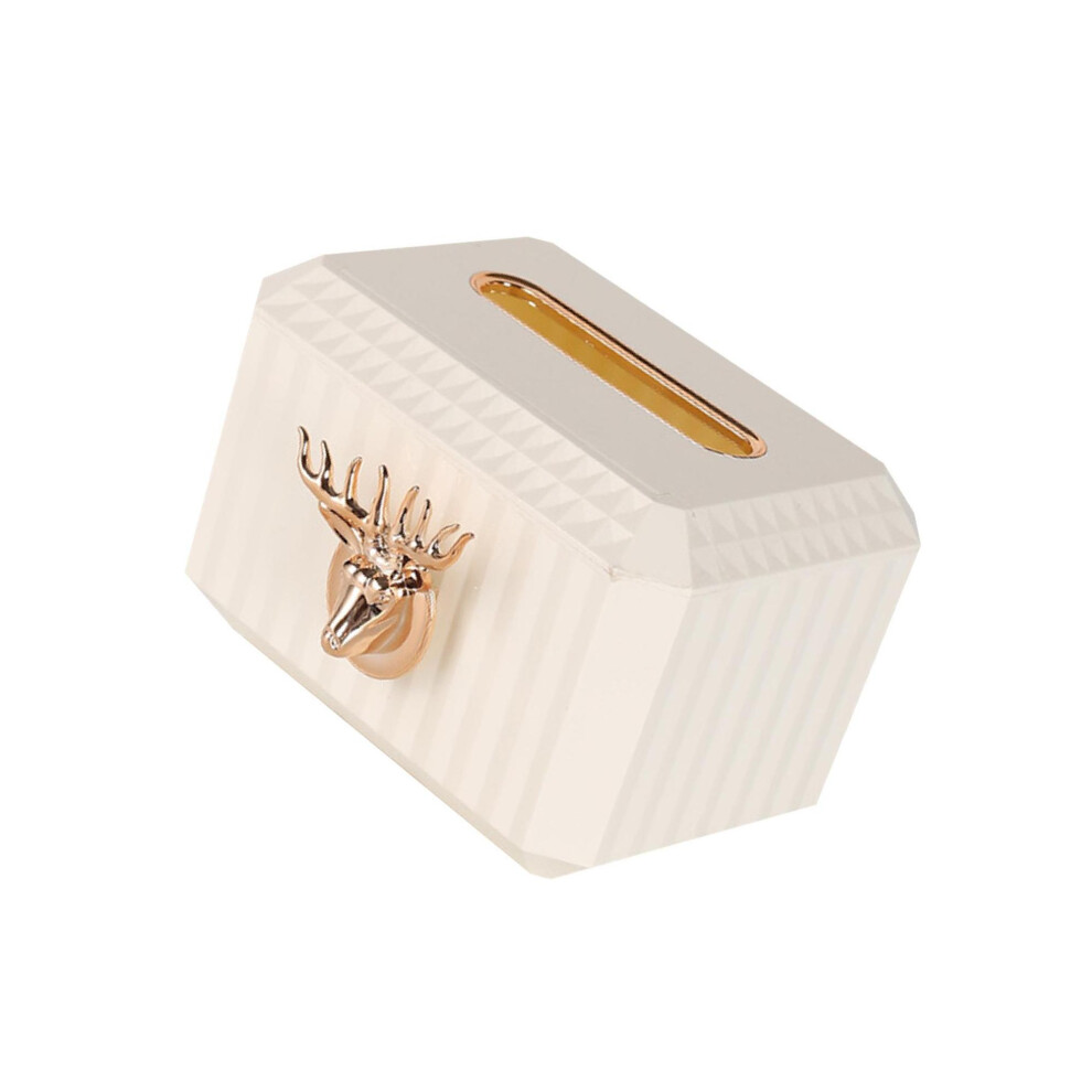 (White, 18 x 13 x 12cm) Superior Napkin Box Holder For Everyday Needs Made With ABS Napkin-image-OPC-PKKKWPQ-NEW